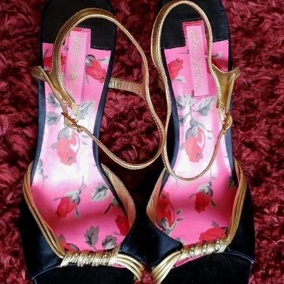 VINTAGE Y2K BETSEY JOHNSON pumps heels shoes size 8/9 - Picture 9 of 10